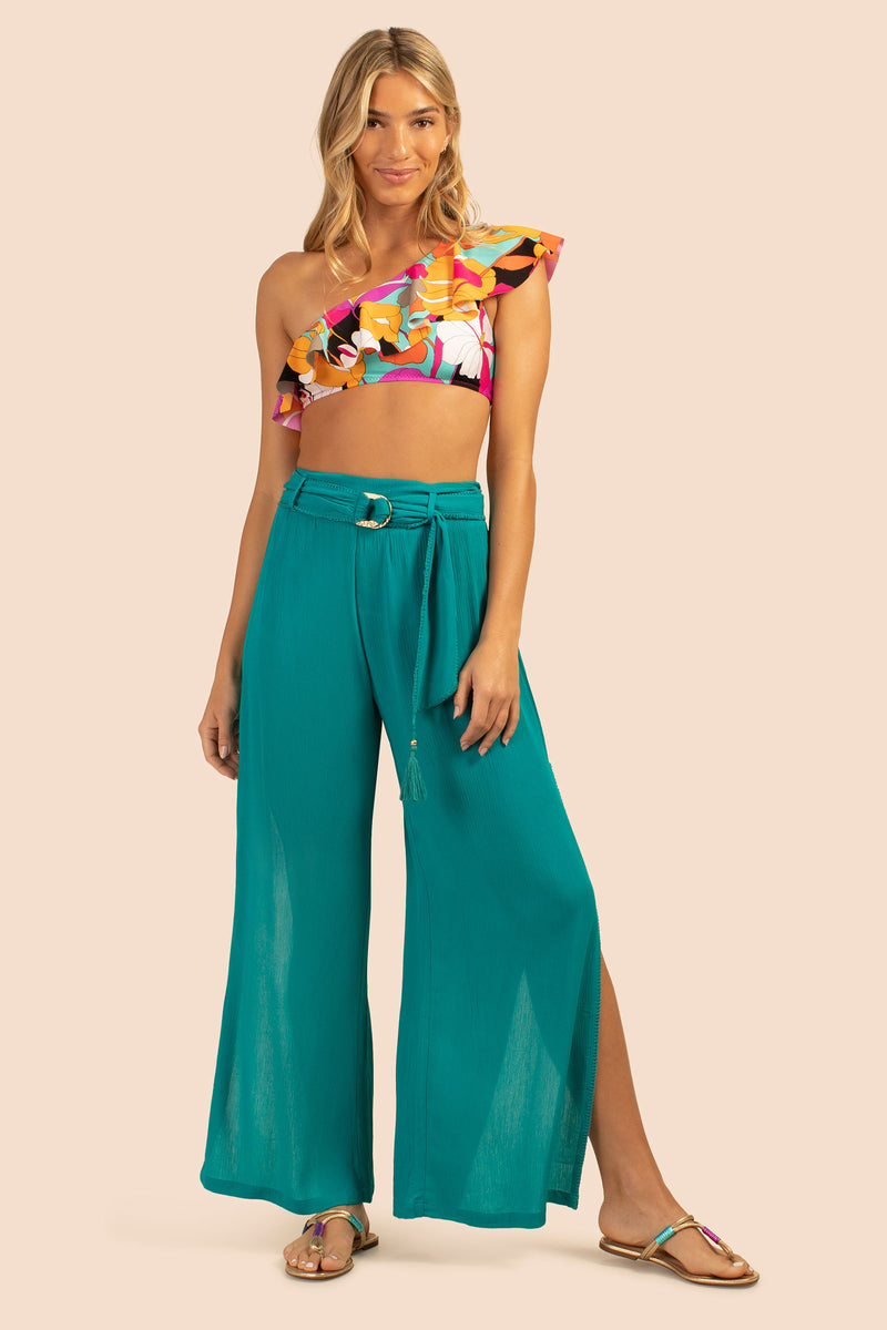 BRITTANY SIDE SLIT PANT in MARINE additional image 3
