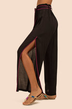 BRITTANY SIDE SLIP PANT in BLACK additional image 3