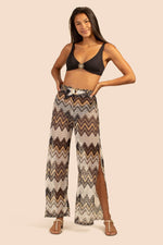 DRIFT SIDE SLIT CROCHET PANT in MULTI additional image 4