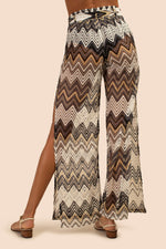 DRIFT SIDE SLIT CROCHET PANT in MULTI additional image 1