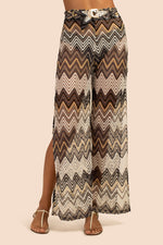 DRIFT SIDE SLIT CROCHET PANT in MULTI