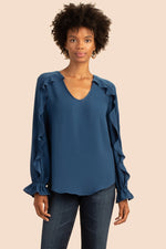 OWL TOP in DENIM BLUE additional image 4