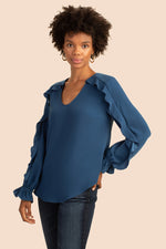OWL TOP in DENIM BLUE additional image 6