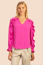 OWL TOP in SNAPDRAGON PINK