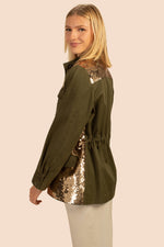 METROPOLE JACKET in OLIVE/GOLD additional image 3