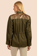 METROPOLE JACKET in OLIVE/GOLD additional image 2