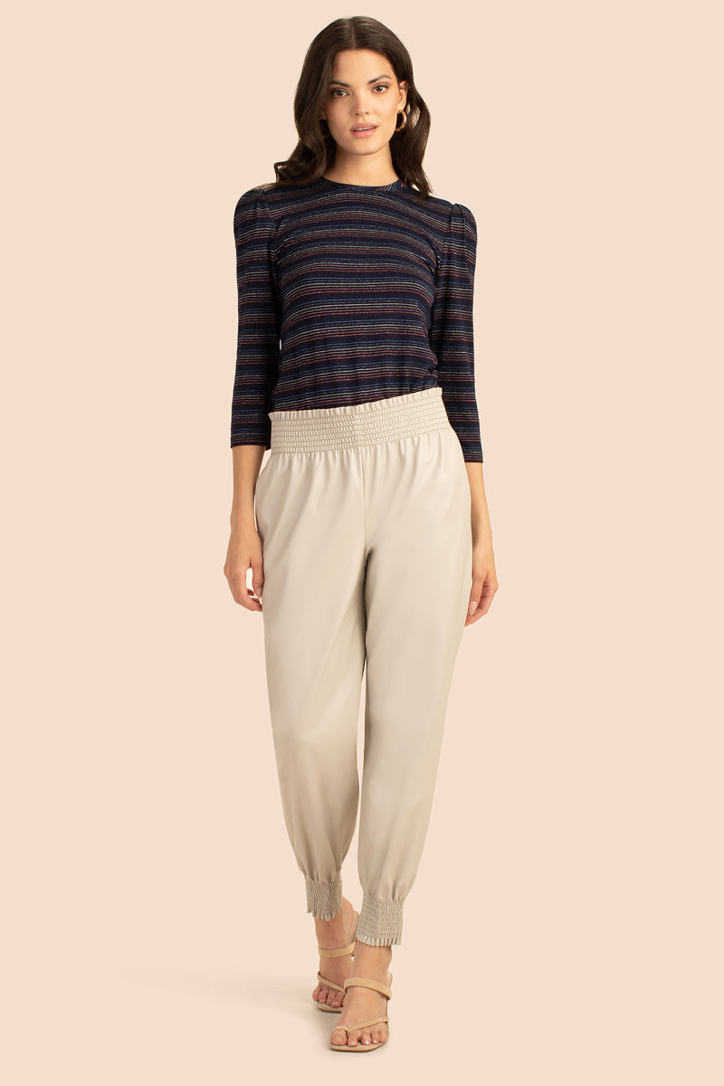 CHANNEL ISLANDS PANT in OYSTER WHITE additional image 4