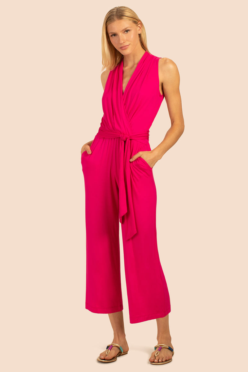 CROP MARIANELA JUMPSUIT in PINK FUSCHIA additional image 4