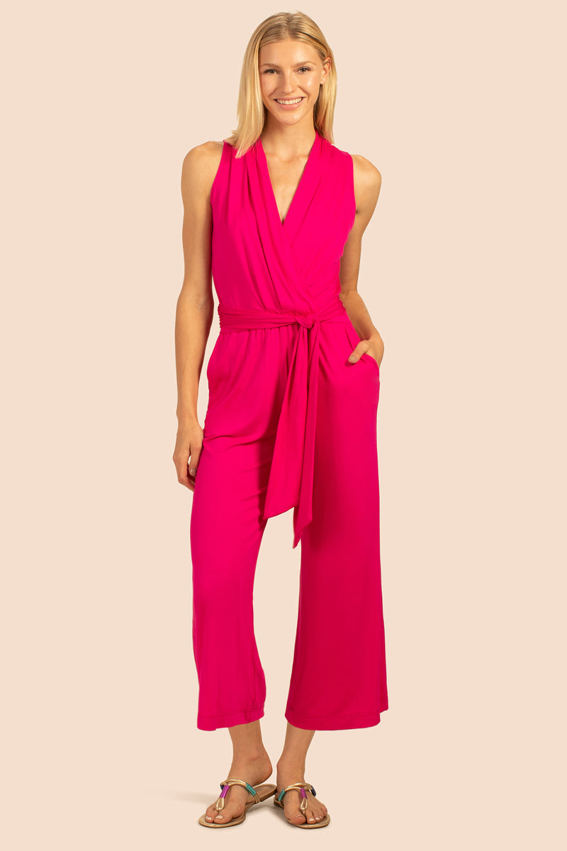 CROP MARIANELA JUMPSUIT in PINK FUSCHIA additional image 3