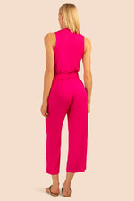 CROP MARIANELA JUMPSUIT in PINK FUSCHIA additional image 1