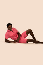 JADEN 2 SHORT JUMPSUIT in CANDY PINK additional image 3