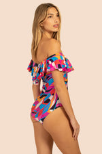 RIO OFF THE SHOULDER ONE PIECE in  MULTI additional image 3
