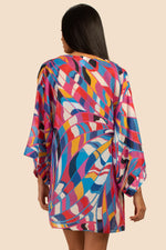 RIO TIE FRONT SHIRT DRESS in MULTI additional image 1