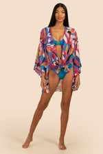 RIO TIE FRONT SHIRT DRESS in MULTI additional image 2