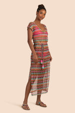 ISEREE CROCHET COLUMN DRESS in SUGARBERRY/MULTI additional image 6
