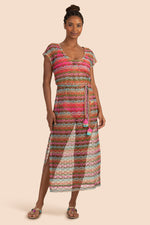 ISEREE CROCHET COLUMN DRESS in SUGARBERRY/MULTI additional image 4