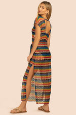 ISEREE CROCHET COLUMN DRESS in MULTI additional image 6