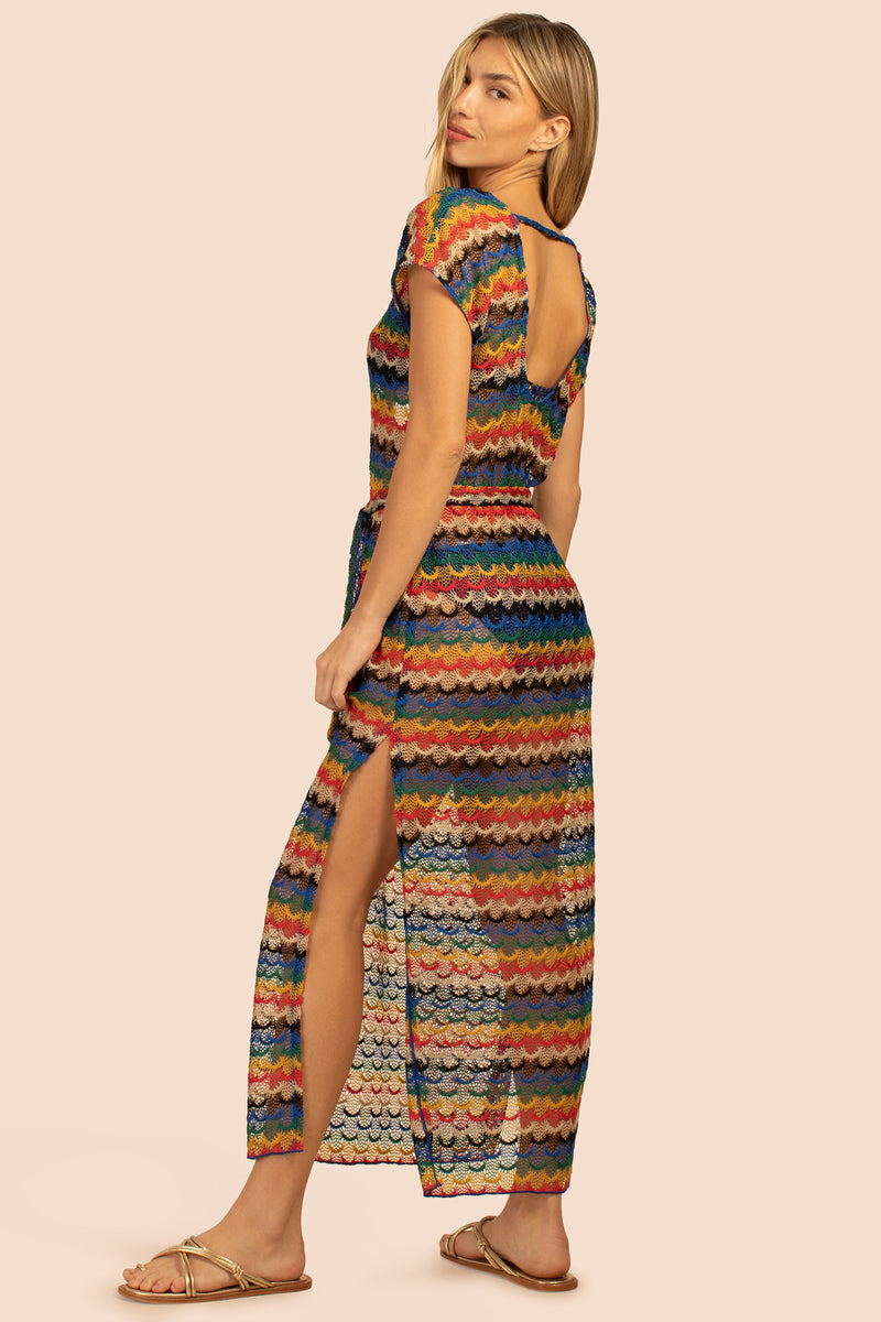 ISEREE CROCHET COLUMN DRESS in MULTI additional image 6