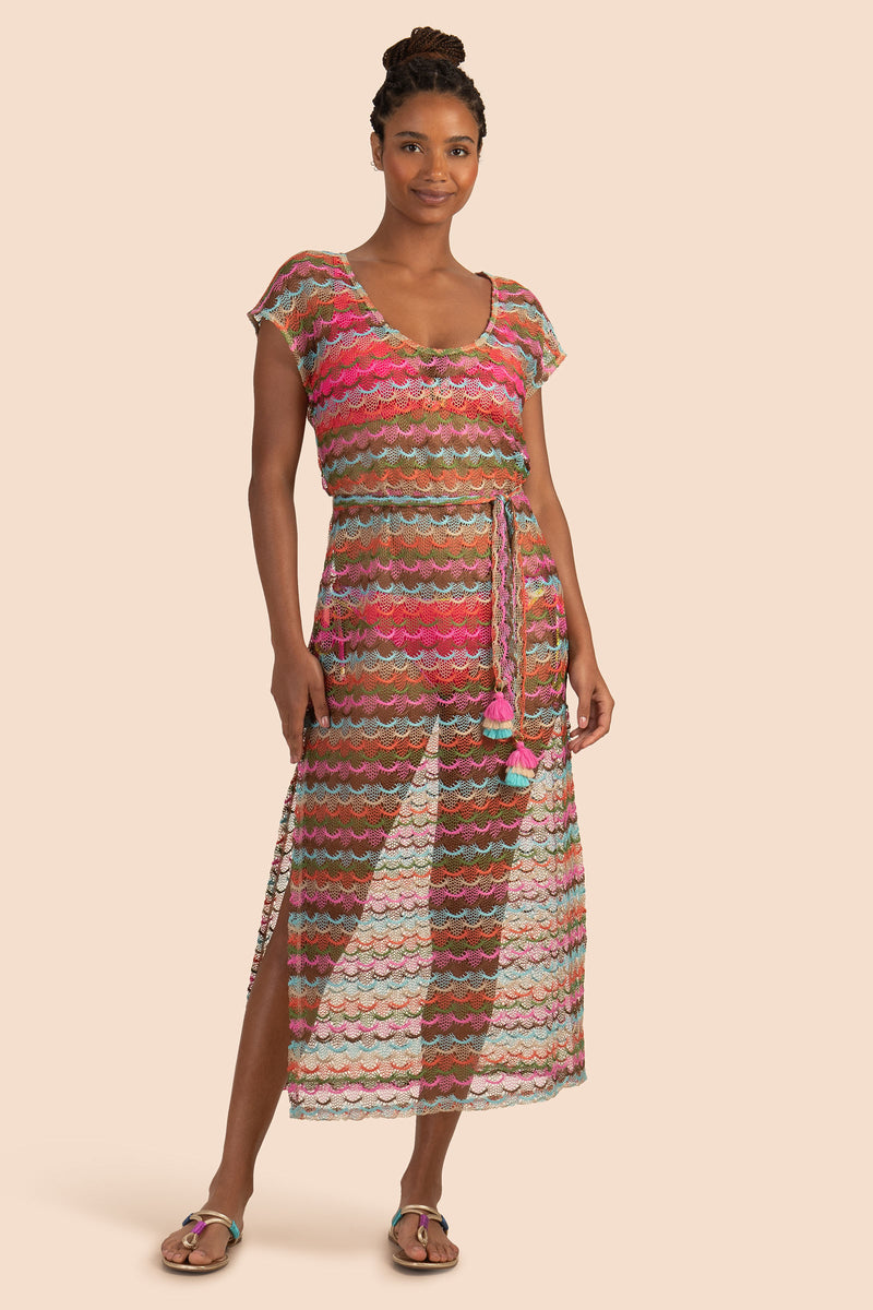 ISEREE CROCHET COLUMN DRESS in SUGARBERRY/MULTI