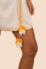 LAHAINA EMBROIDERED DRESS in WHITE additional image 5