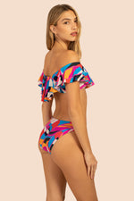 RIO OFF THE SHOULDER RUFFLE BRA in MULTI additional image 3