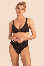 MONACO SOLIDS HALTER BRA SWIM TOP in BLACK additional image 7