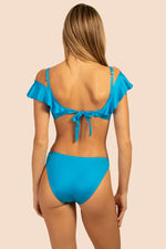 MONACO SOLIDS RUFFLE UNDERWIRE BIKINI TOP in ADRIATIC BLUE additional image 1