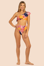 BREEZE ASYMMETRICAL OFF THE SHOULDER BIKINI TOP in MULTI additional image 2
