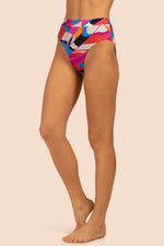 RIO REVERSIBLE HIGH WAIST SWIM BOTTOM in MULTI