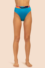 RIO REVERSIBLE HIGH WAIST SWIM BOTTOM in MULTI additional image 1