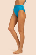 MONACO SOLIDS HIGH WAIST SWIM BOTTOM in ADRIATIC BLUE additional image 2