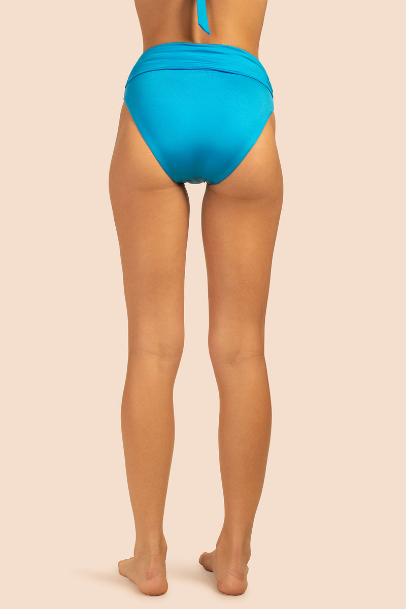 MONACO SOLIDS HIGH WAIST SWIM BOTTOM in ADRIATIC BLUE additional image 1