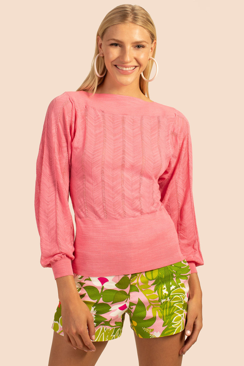 RAMONA PULLOVER SWEATER in DESERT ROSE additional image 3