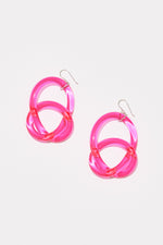 COREY MORANIS KNOTTED LOOP EARRING in HYPER PINK RED additional image 4