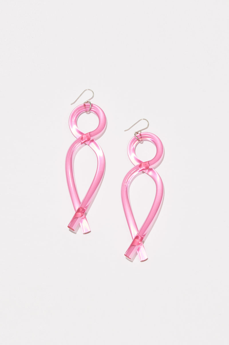 COREY MORANIS TWIST EARRINGS in PINK additional image 2