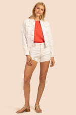 AG WHITE ROBYN DENIM JACKET in WHITE additional image 3