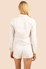 AG WHITE ROBYN DENIM JACKET in WHITE additional image 1