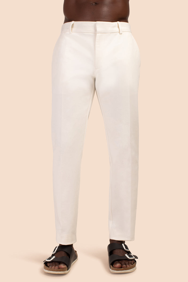CLYDE SLIM TROUSER in WHITEWASH