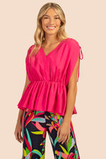 FLORAL TOP in AZALEA PINK additional image 3