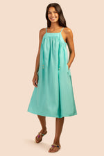 FLORET DRESS in TURQUOISE BLUE