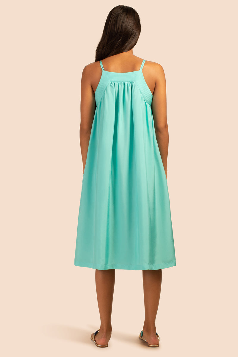 FLORET DRESS in TURQUOISE BLUE additional image 1