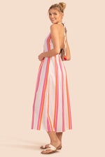 SWEET STRIPE HALTER DRESS in MULTI additional image 2