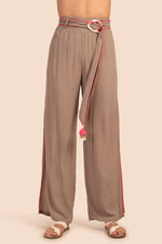 BRITTANY SIDE SLIT PANT in SAND STONE NEUTRAL