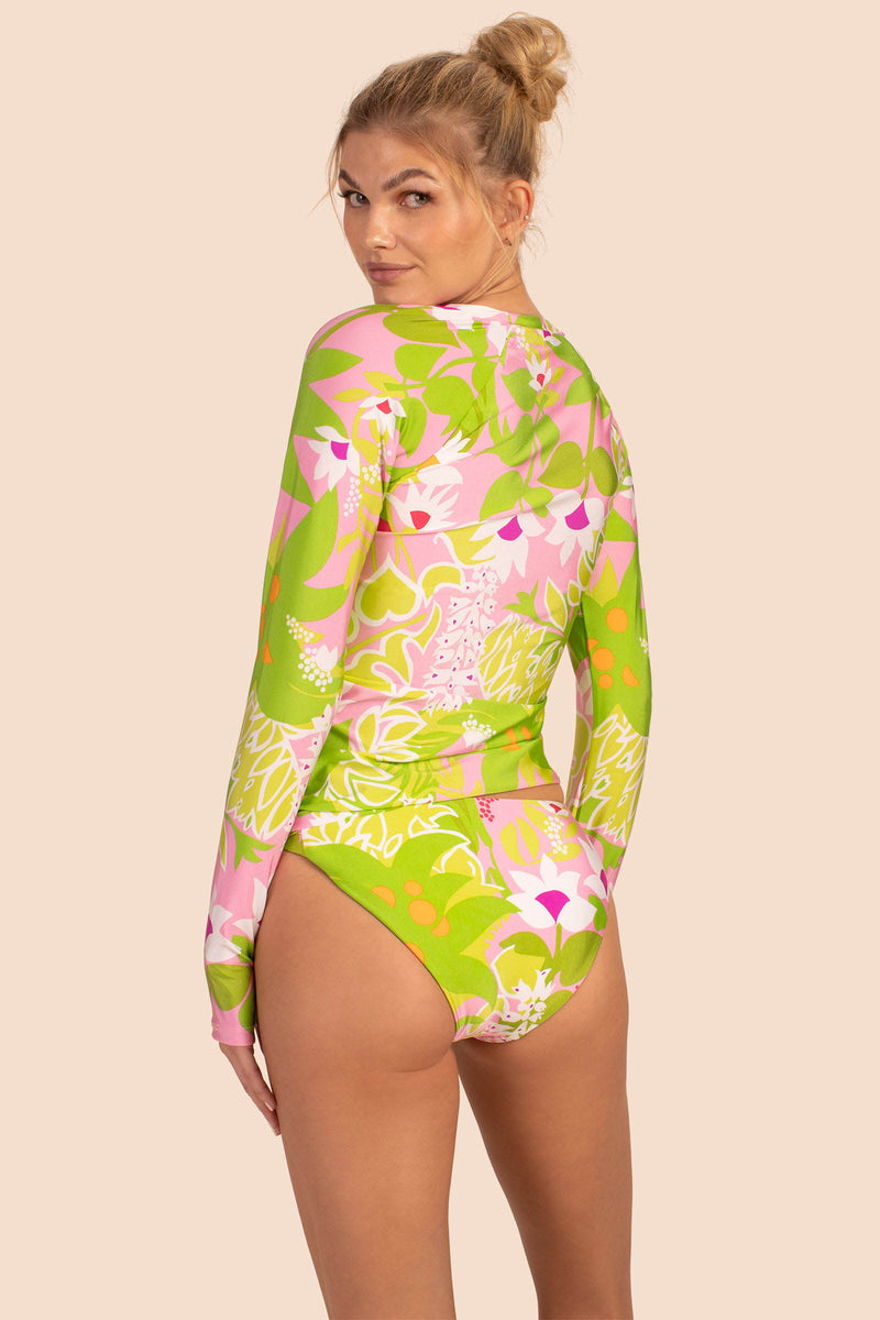 LA PALMA LONG-SLEEVE SWIM TEE in MULTI additional image 1