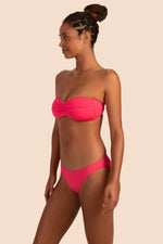 MONACO SOLIDS TWIST BANDEAU TOP in GERANIUM ORANGE additional image 5