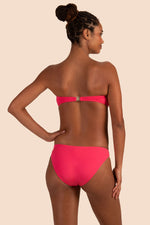 MONACO SOLIDS TWIST BANDEAU TOP in GERANIUM ORANGE additional image 4