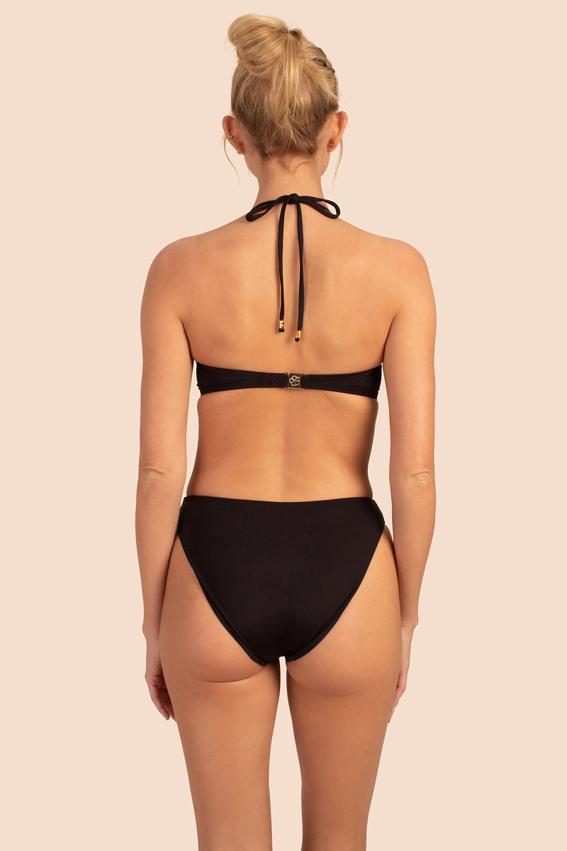 MONACO SOLIDS TWIST BANDEAU TOP in BLACK additional image 4
