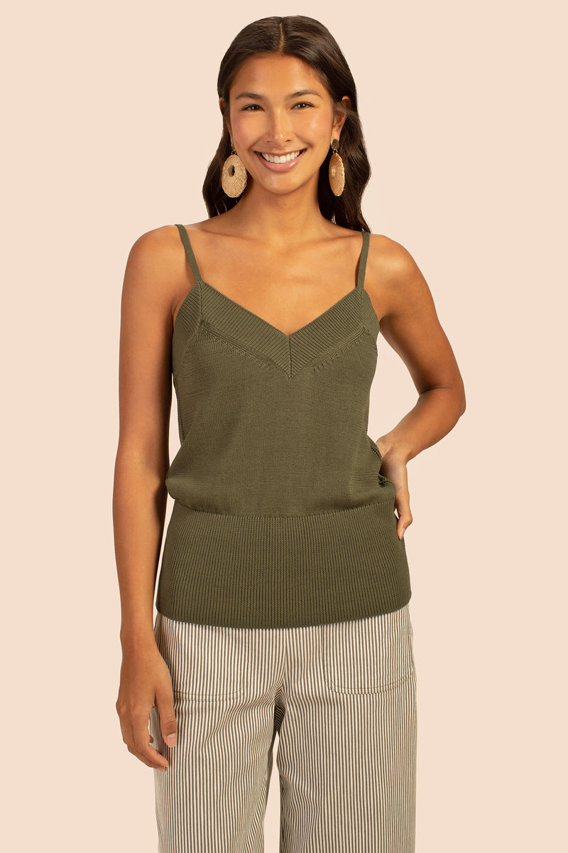 NAINARI CAMISOLE in SAGE GREEN additional image 3
