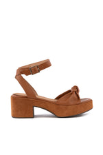 SLOW MOTION HEELED SANDAL in TAN NEUTRAL