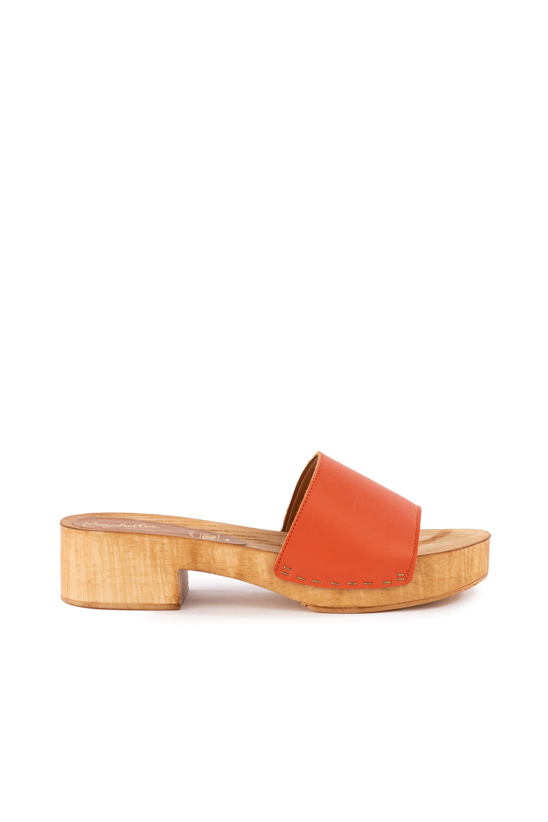 MARINE LAYER WOOD SLIDE in ORANGE